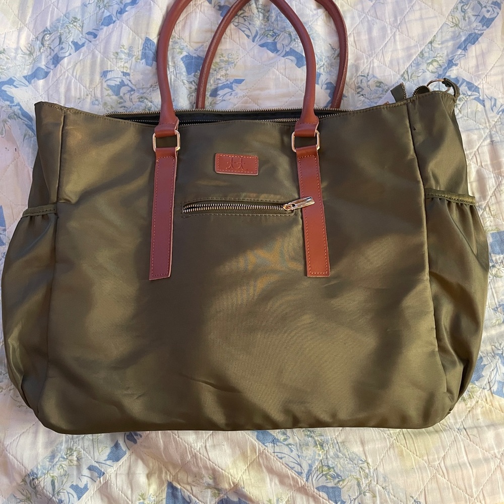 Olive green teacher tote